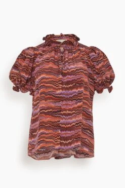 ULLA JOHNSON Corine Top In Purple Sapphire