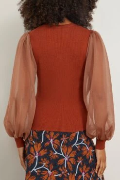 ULLA JOHNSON Sabrina Pullover In Redwood -Ulla Luxe Sales Store 297246 3