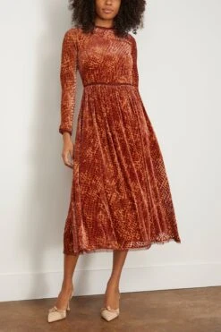 ULLA JOHNSON Sylvie Dress In Sienna -Ulla Luxe Sales Store 297251 2