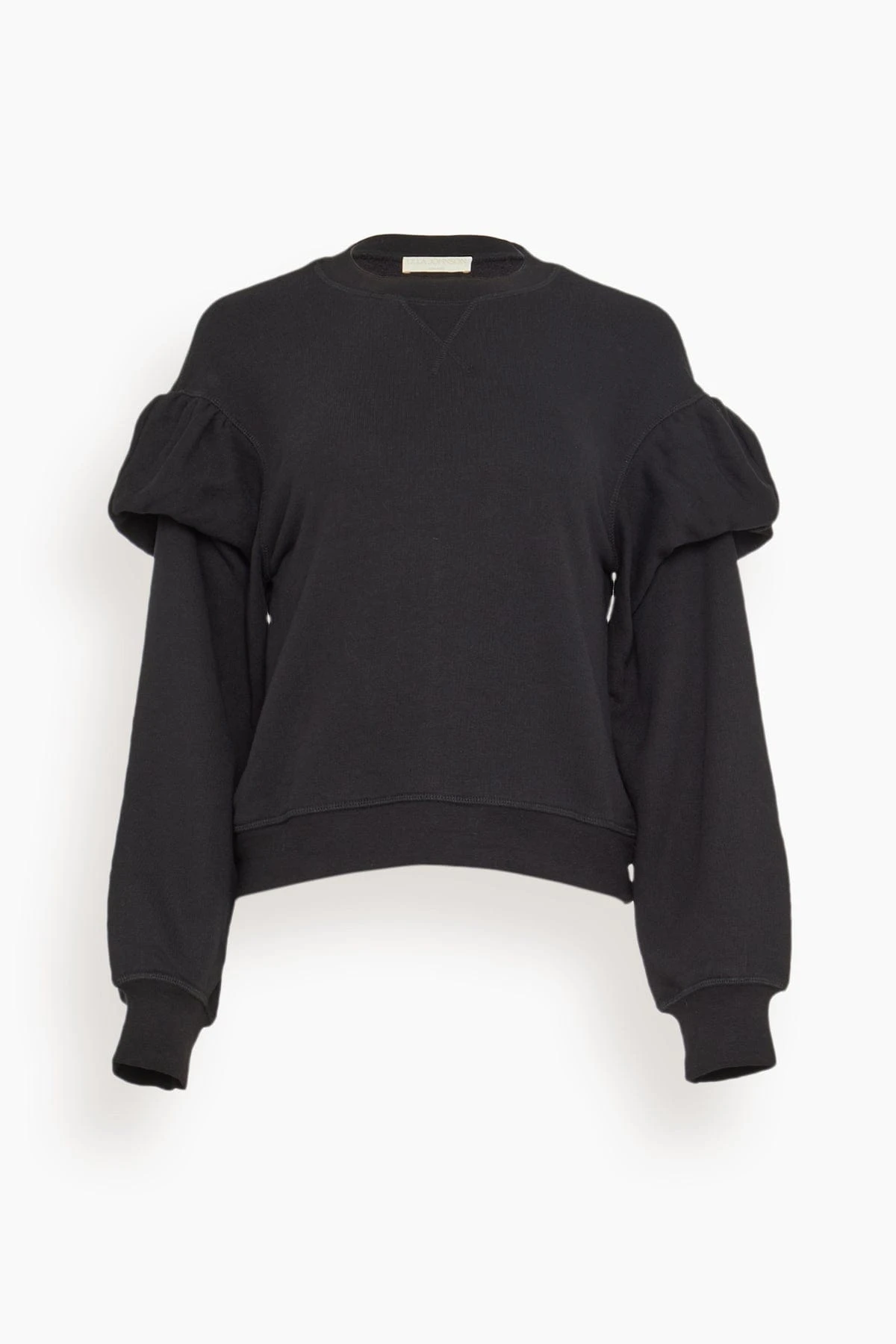 ULLA JOHNSON Pilar Pullover In Noir 1 ULLA JOHNSON Pilar Pullover In Noir