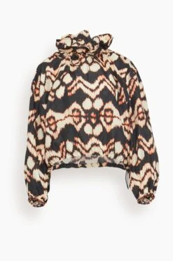 ULLA JOHNSON Kamara Blouse In Obsidian