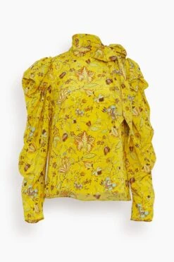 ULLA JOHNSON Brea Blouse In Mimosa