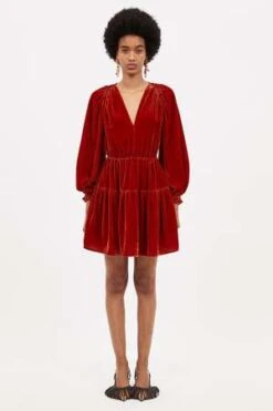 Ulla JohnsonAudrey Dress - CARNELIAN