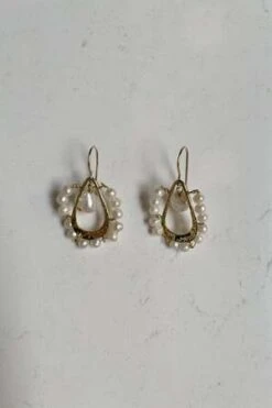 Ulla JohnsonBeaded Single Drop Earrings - Pearl