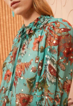 Ulla JohnsonPippa Blouse - Garden Bloom -Ulla Luxe Sales Store Pippa Blouse in Garden Bloom 20231025225409 2