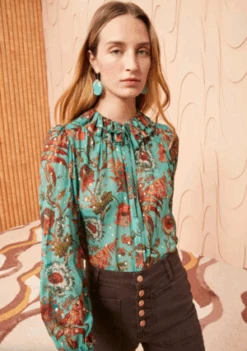 Ulla JohnsonPippa Blouse - Garden Bloom -Ulla Luxe Sales Store Pippa Blouse in Garden Bloom 20231025225409