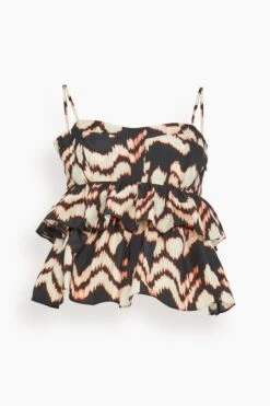 ULLA JOHNSON Amrita Top In Obsidian