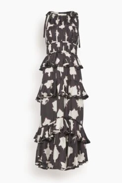 ULLA JOHNSON Serafina Gown In Noir Blur