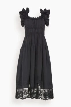 ULLA JOHNSON Leona Dress In Noir