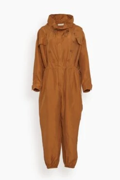 ULLA JOHNSON Aida Jumpsuit In Chestnut
