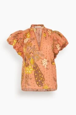 ULLA JOHNSON Kai Top In Cardinal