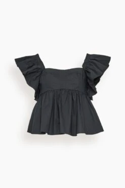 ULLA JOHNSON Romi Top In Noir
