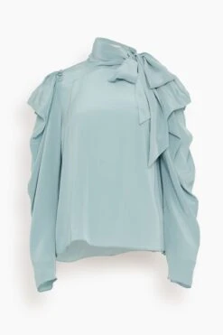 ULLA JOHNSON Brea Blouse In Agave