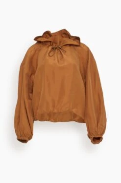 ULLA JOHNSON Kamara Blouse In Chestnut