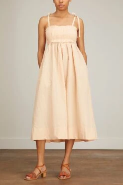 ULLA JOHNSON Laetitia Dress In Petal -Ulla Luxe Sales Store ulla LaetitiaDressinPetal 2