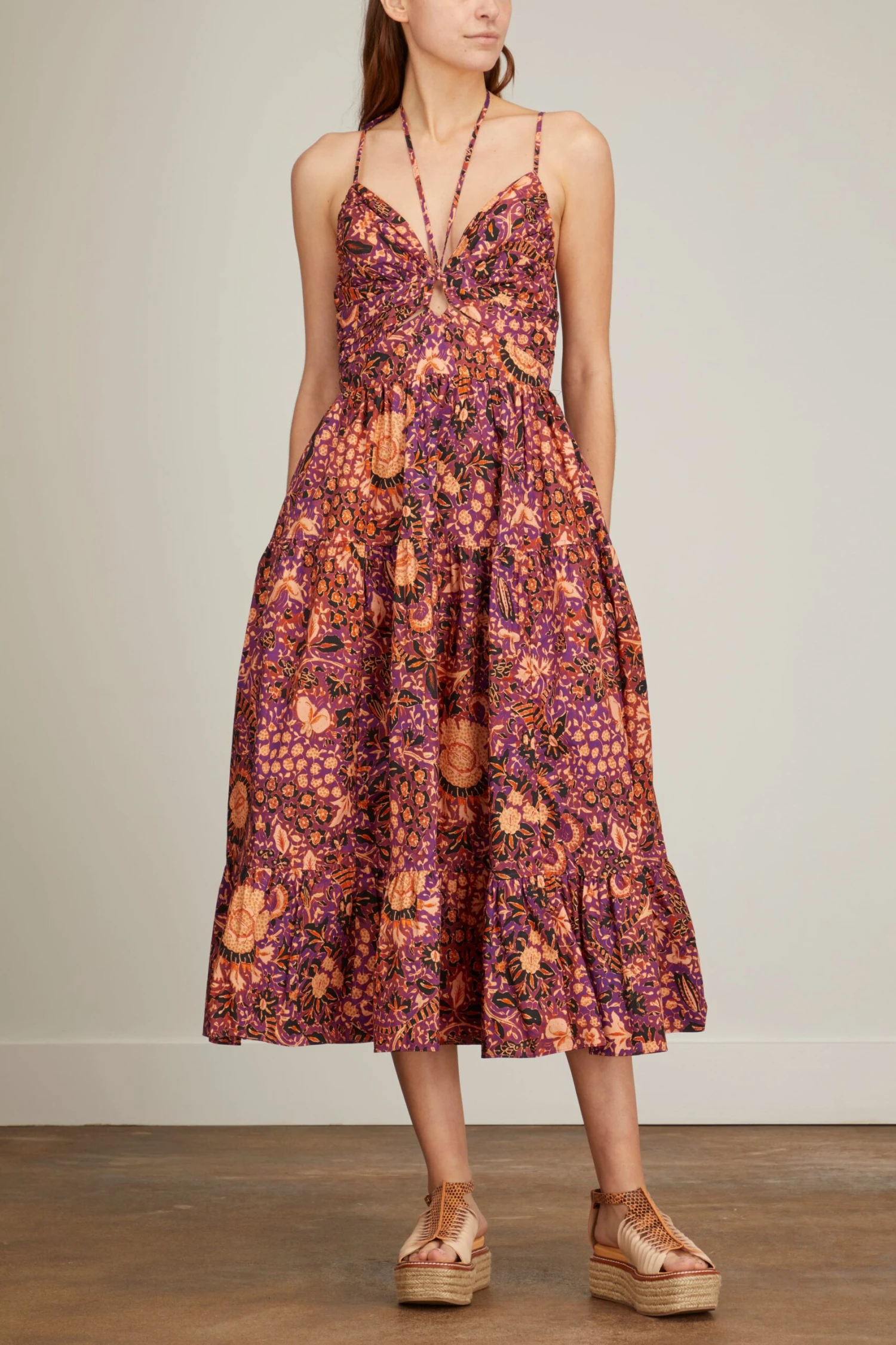 ULLA JOHNSON Phoebe Dress In Black Currant 3 ULLA JOHNSON Phoebe Dress In Black Currant - Image 3