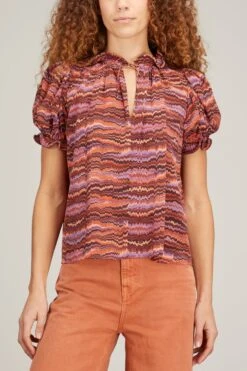 ULLA JOHNSON Corine Top In Purple Sapphire -Ulla Luxe Sales Store ulla johnson corine top in purple sapphire 2