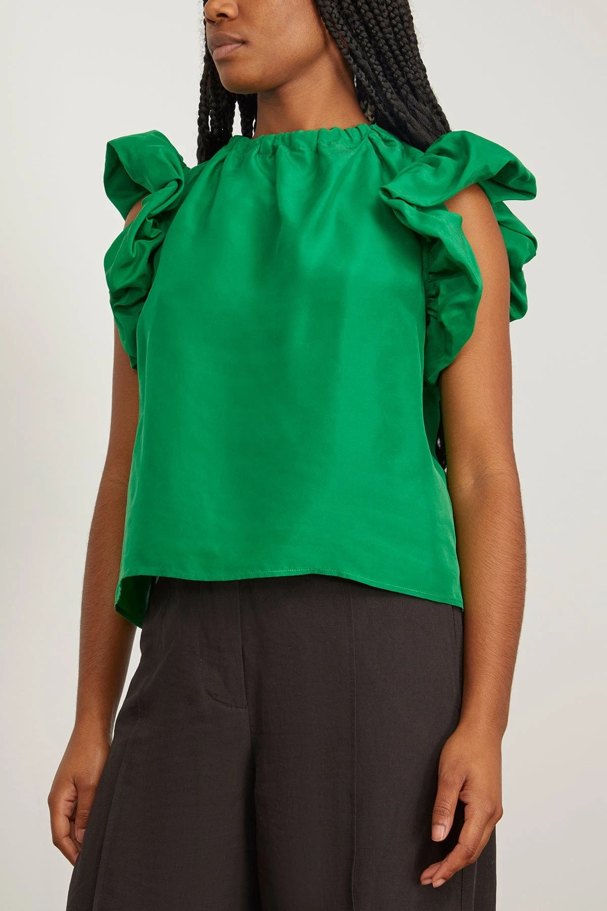 ULLA JOHNSON Iren Top In Emerald 3 ULLA JOHNSON Iren Top In Emerald - Image 3