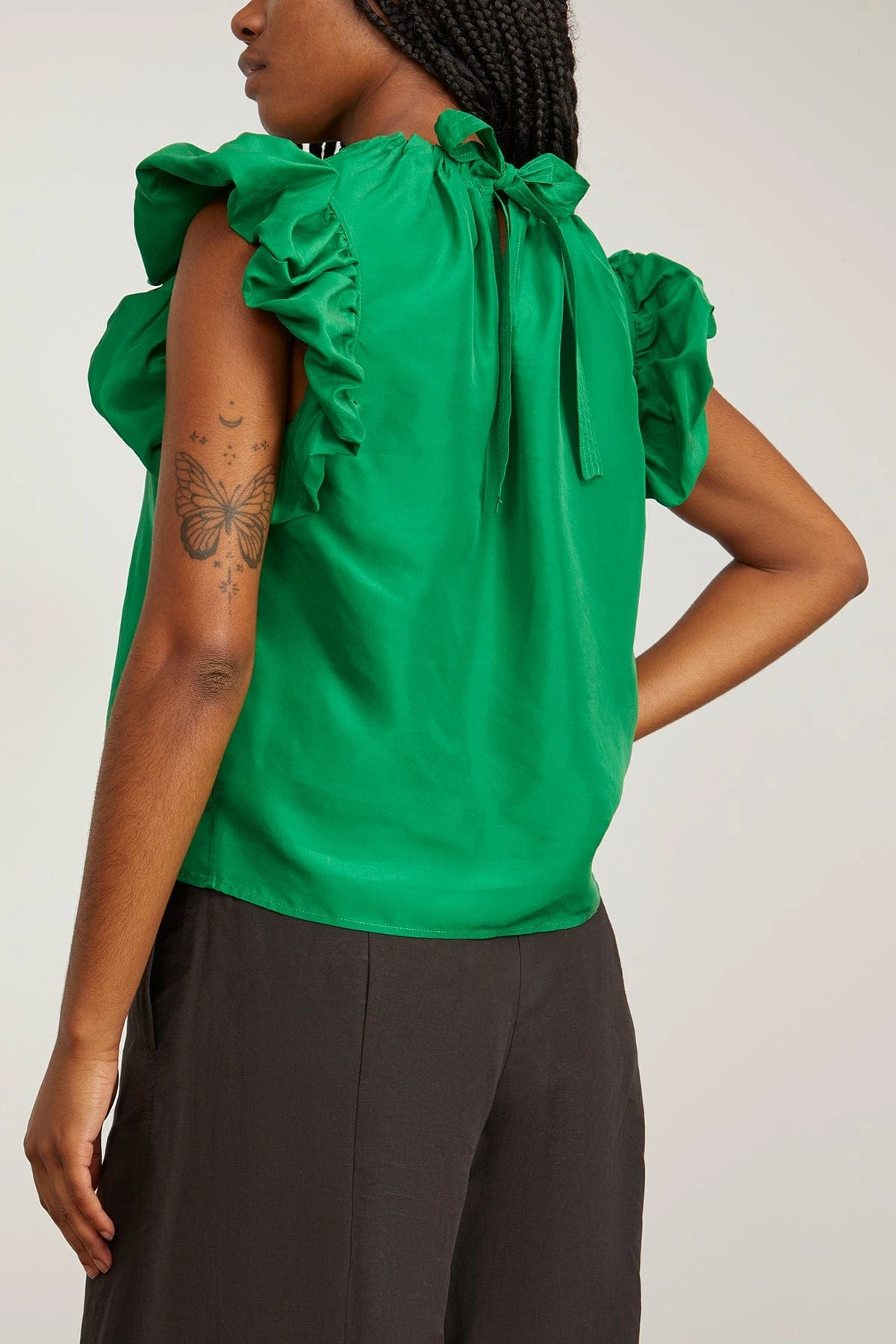 ULLA JOHNSON Iren Top In Emerald 4 ULLA JOHNSON Iren Top In Emerald - Image 4
