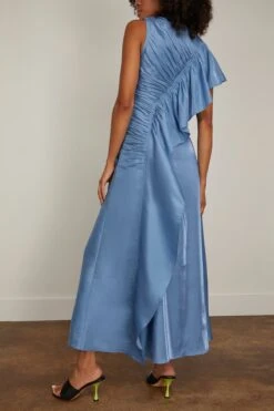 ULLA JOHNSON Lali Dress In River -Ulla Luxe Sales Store ullajohnson LaliDressinRiver 3